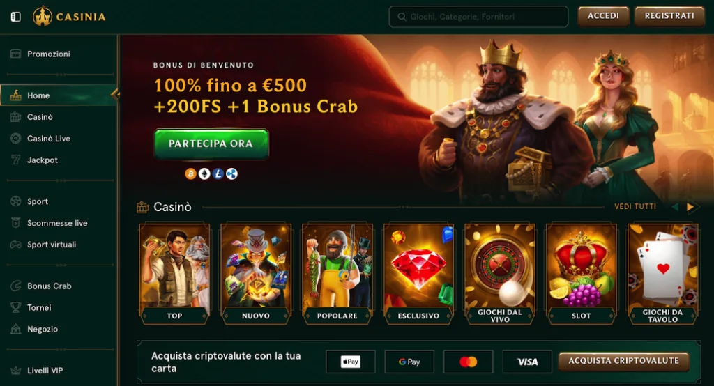 Casinia Casino Platform