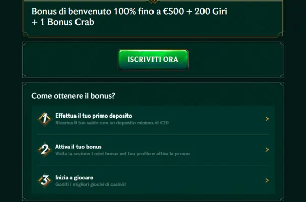 Casinia Casino Bonus